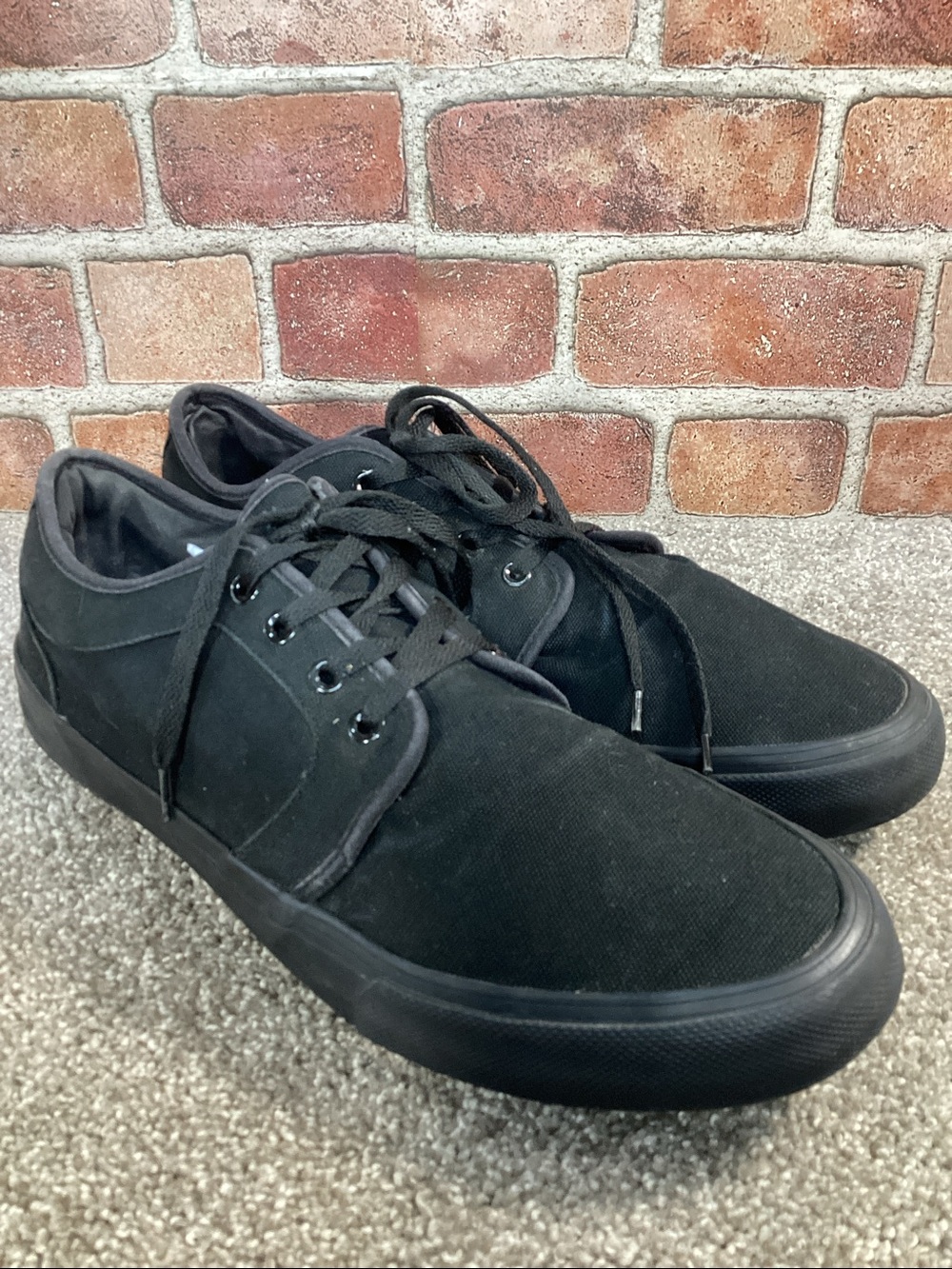 SafeT step mens black canvas oil slip resistant work shoes sneakers